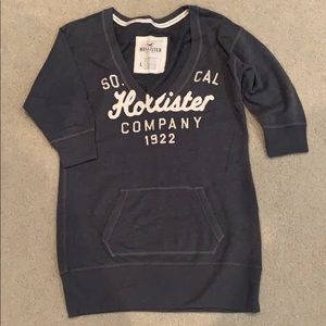 Hollister V neck, half sleeved, long sweater